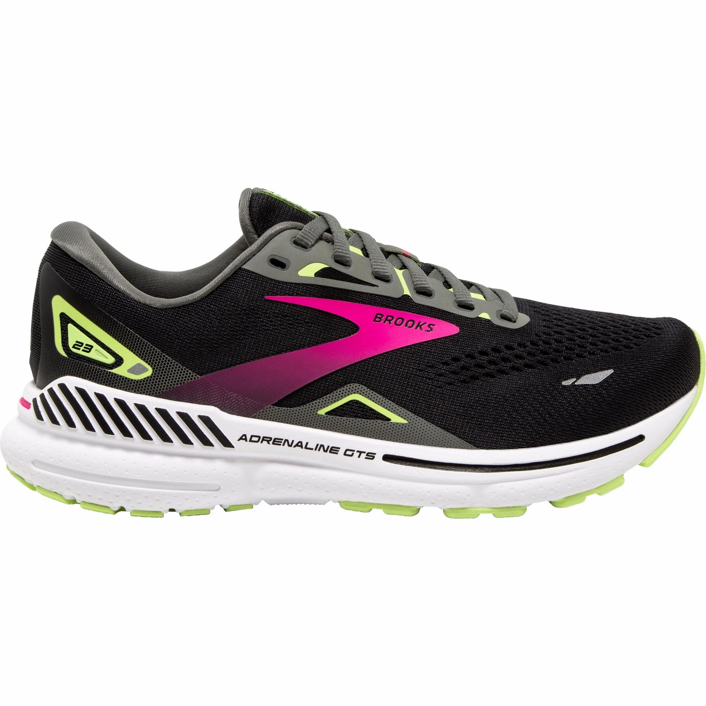 Mental health short - distance run Brooks Adrenaline GTS 23 WIDE FIT Womens Running Shoes - Black