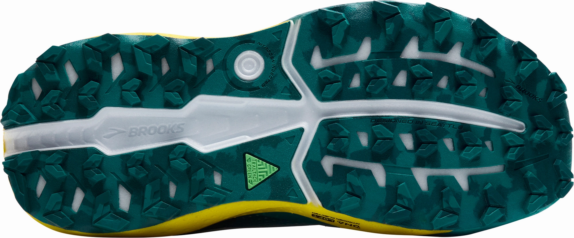 Natural Motion Flex logo - embossed shoes Brooks Caldera 8 Mens Trail Running Shoes - White