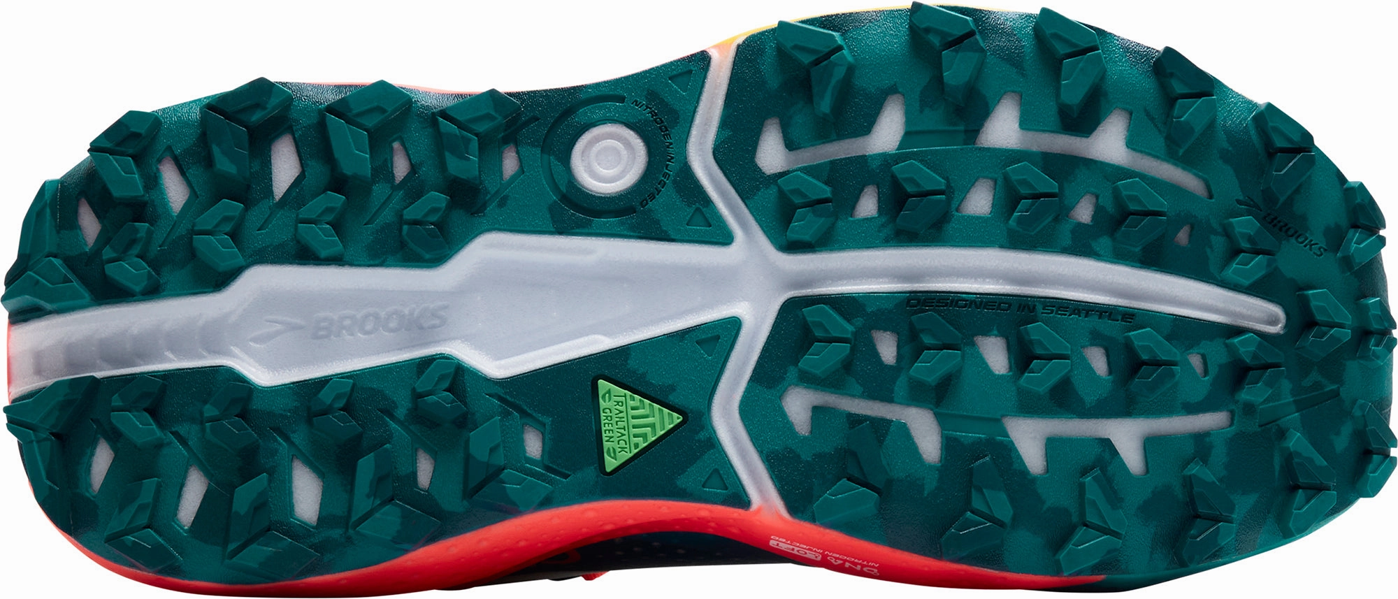 Brooks Caldera 8 Womens Trail Running Shoes - White soft - sole - feature shoes Non Slip Pattern