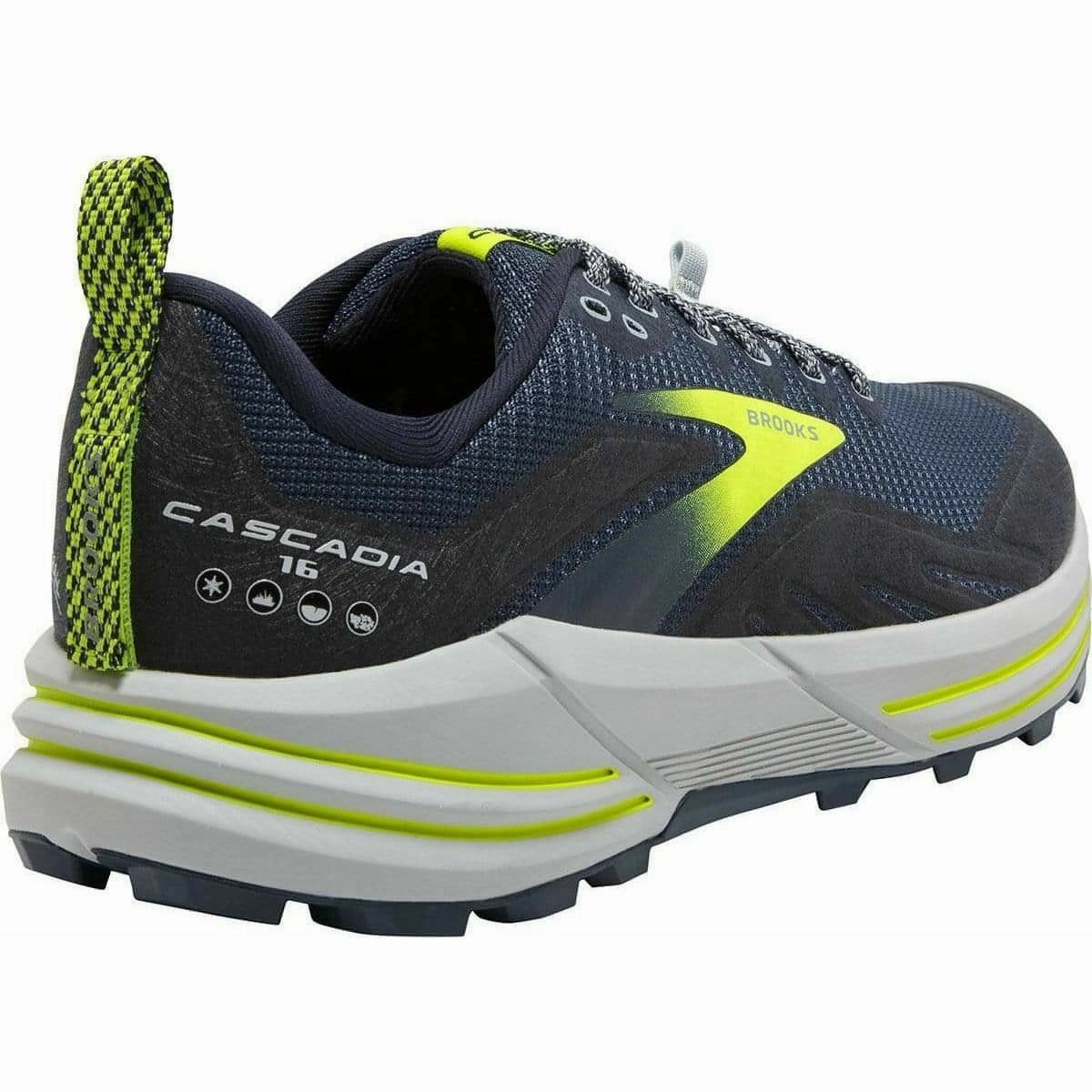 Light - weight laces Thermal regulation Brooks Cascadia 16 Mens Trail Running Shoes - Grey