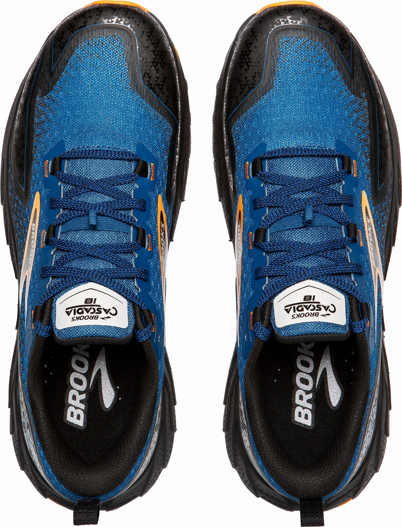 Pressure Relief Padding Brooks Cascadia 18 Mens Trail Running Shoes - Blue