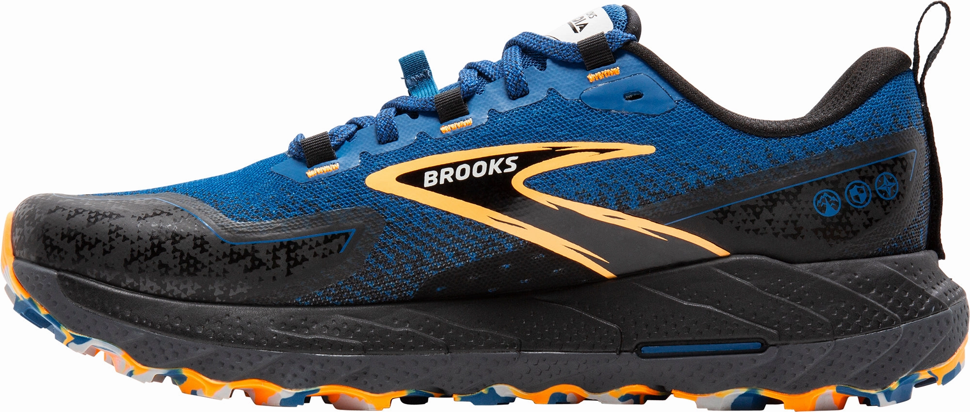 Brooks Cascadia 18 Mens Trail Running Shoes - Blue non - slip safety responsive running shoes