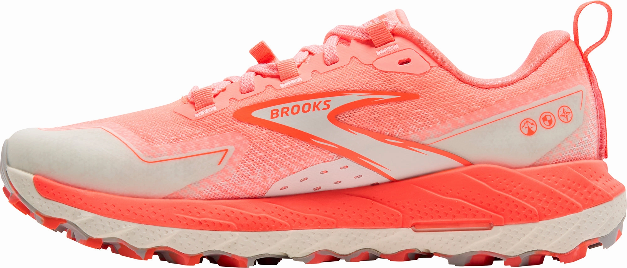 Brooks Cascadia 18 Womens Trail Running Shoes - Orange pastel - colors Air Injection Mold