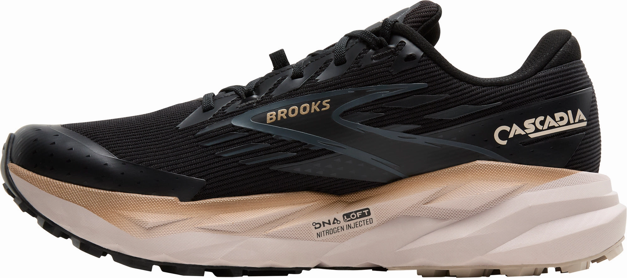 moisture - wicking fabric Brooks Cascadia 19 GORE-TEX Mens Trail Running Shoes - Black