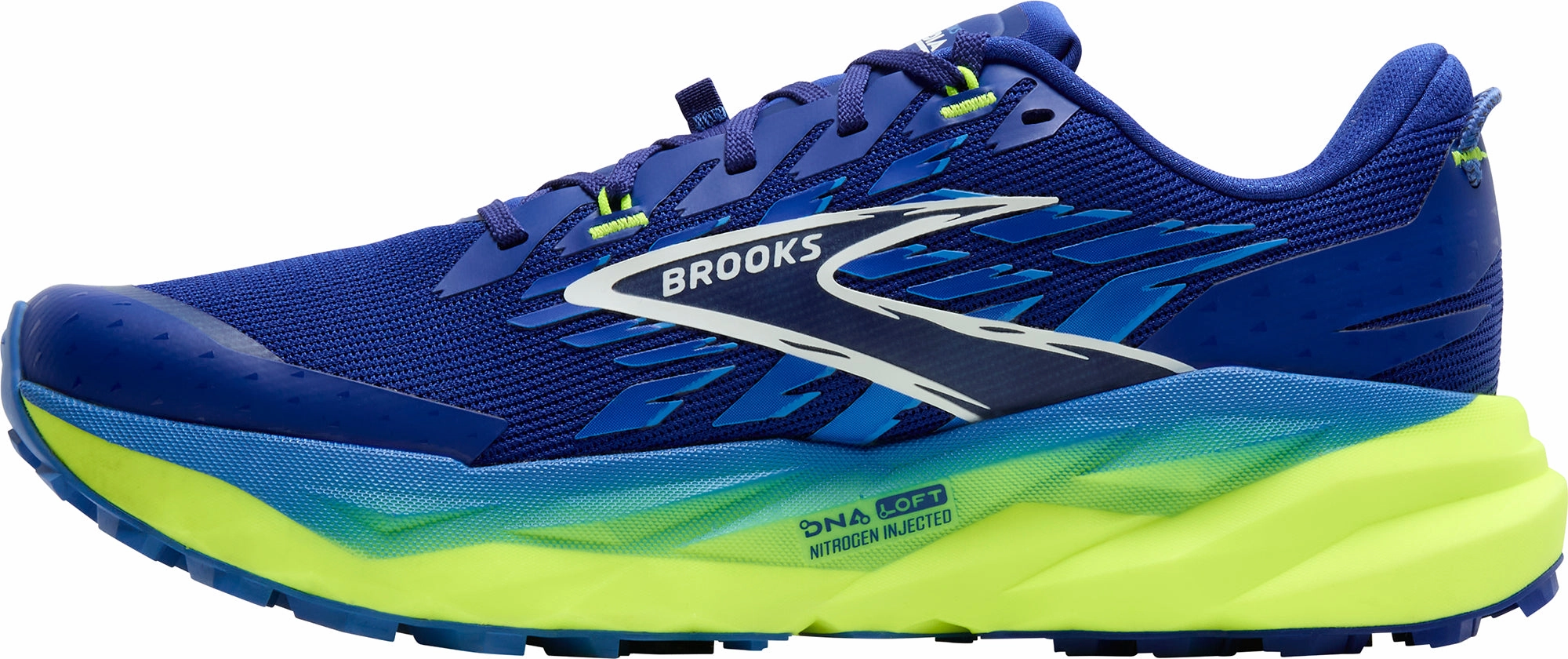 Brooks Cascadia 19 Mens Trail Running Shoes - Blue plaid - design shoes