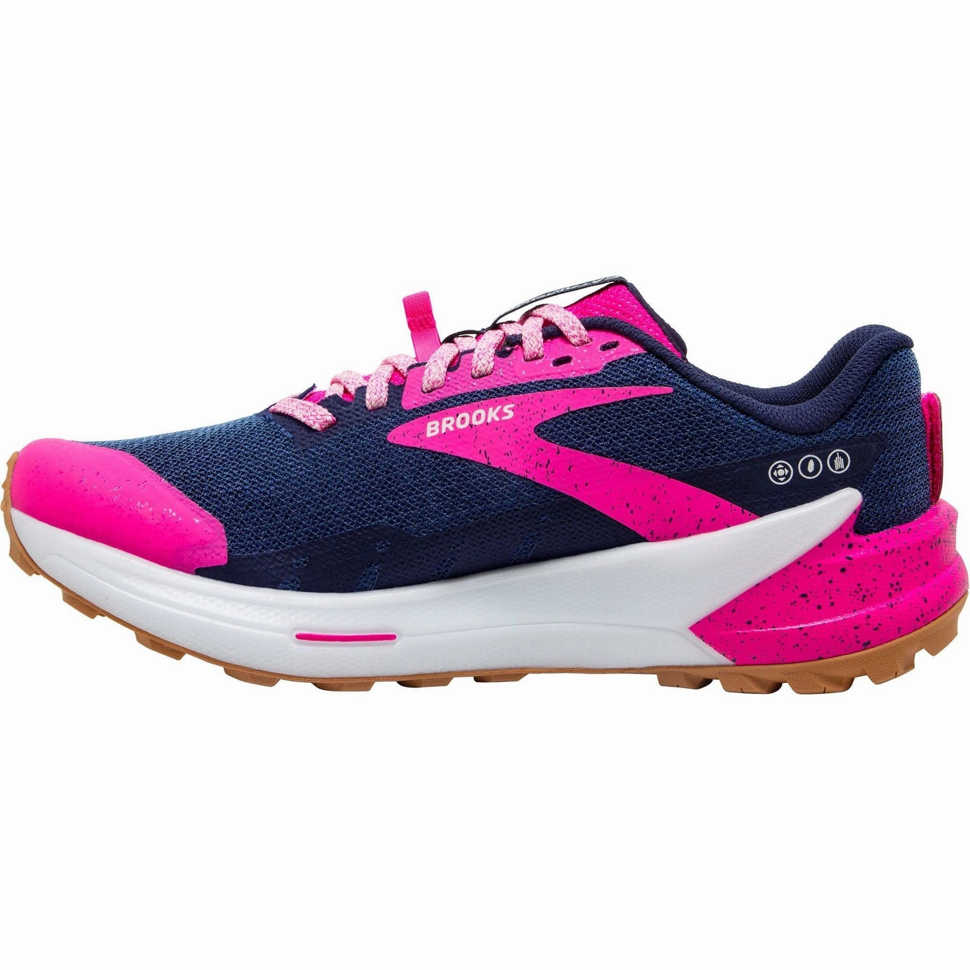 Running essentials removable insole shoes Brooks Catamount 2 Womens Trail Running Shoes - Navy