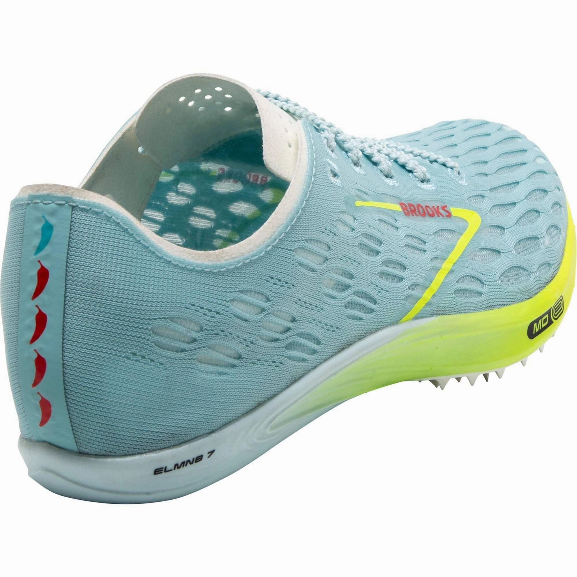 Brooks ELMN8 7 Running Spikes - Blue Ankle Guard