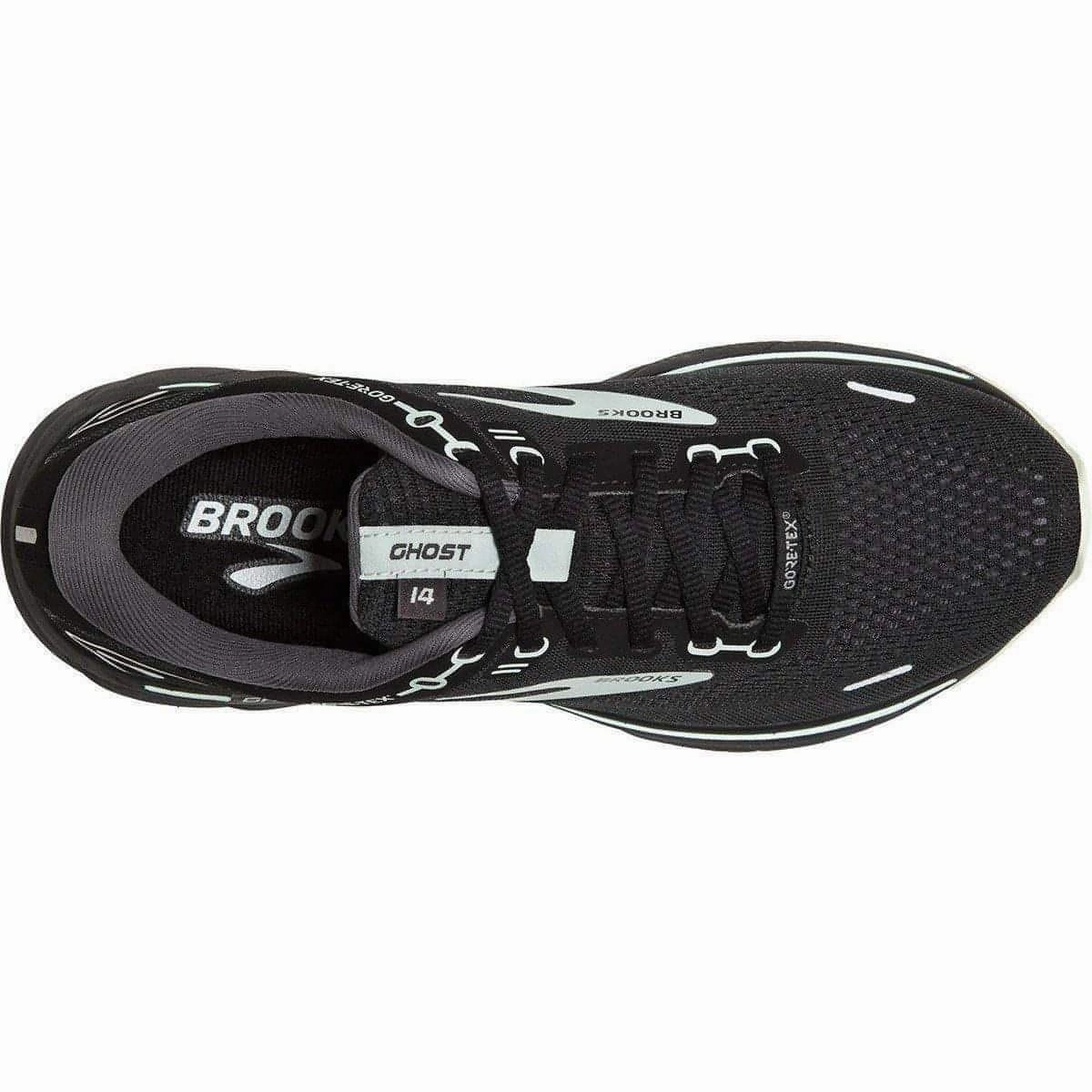 Brooks Ghost 14 GORE-TEX Womens Running Shoes - Black tile - floor shoes Rocky - trail running