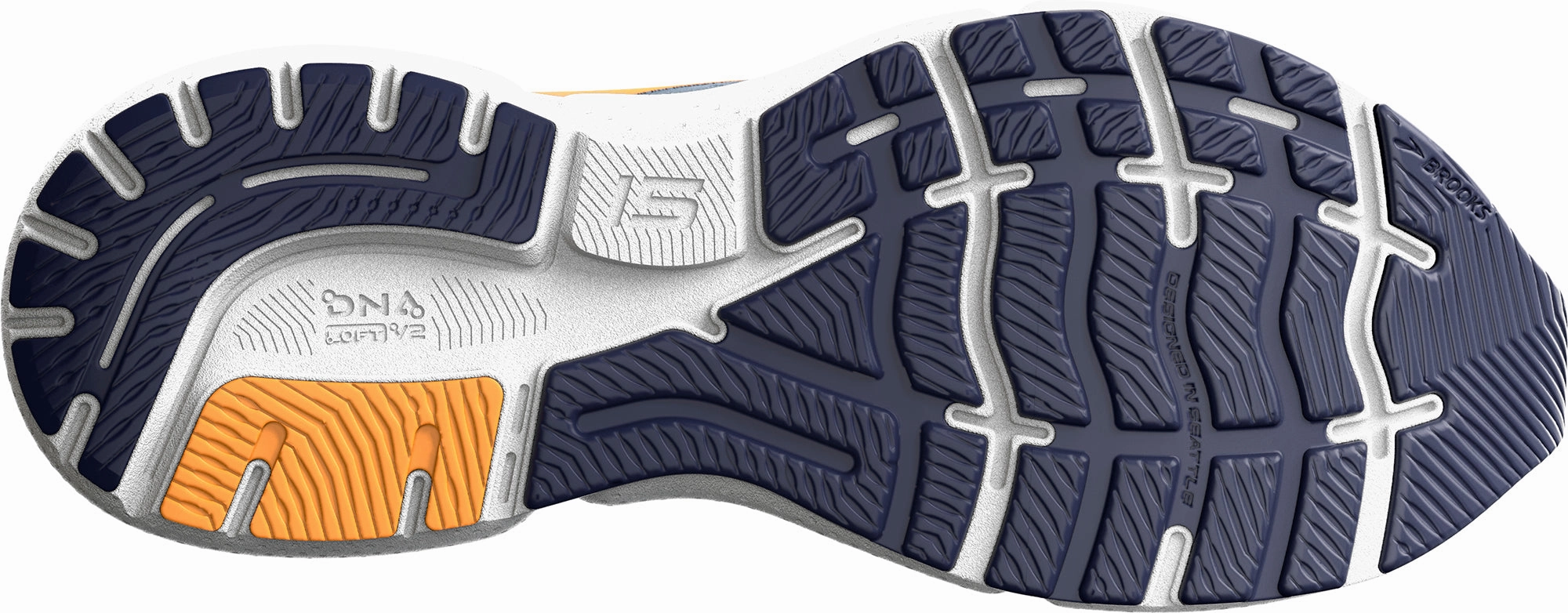 Brooks Ghost 15 Mens Running Shoes - Grey Heel Pad running on concrete shoes