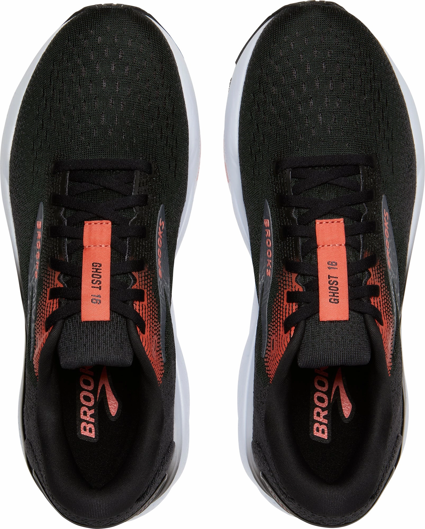 Brooks Ghost 16 Mens Running Shoes - Black Mid - range MoistureWicking