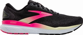 Rearfoot Impact Zone Brooks Ghost 16 Womens Running Shoes - Black