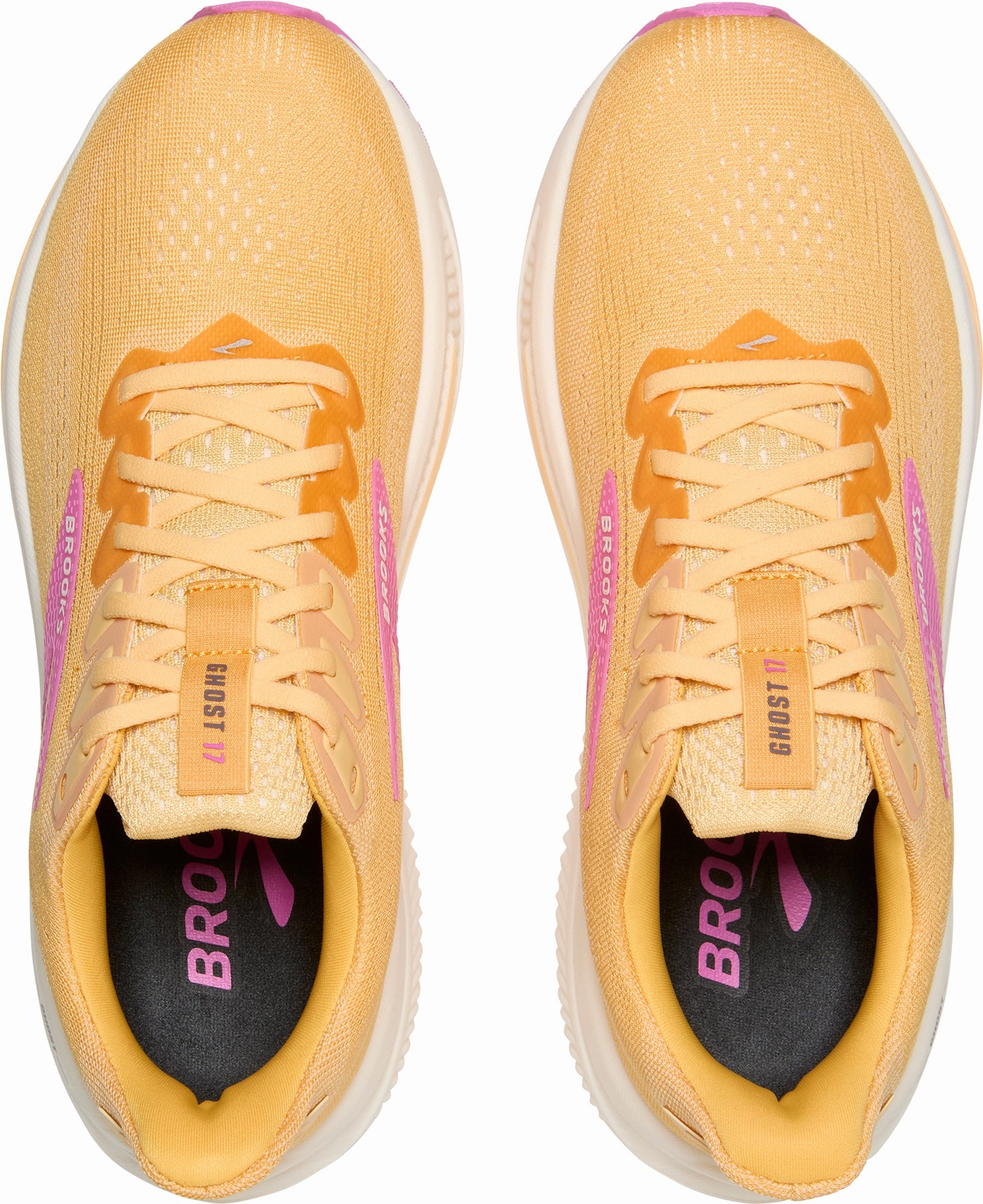 running in a yoga studio shoes forest - runner Brooks Ghost 17 Womens Running Shoes - Orange