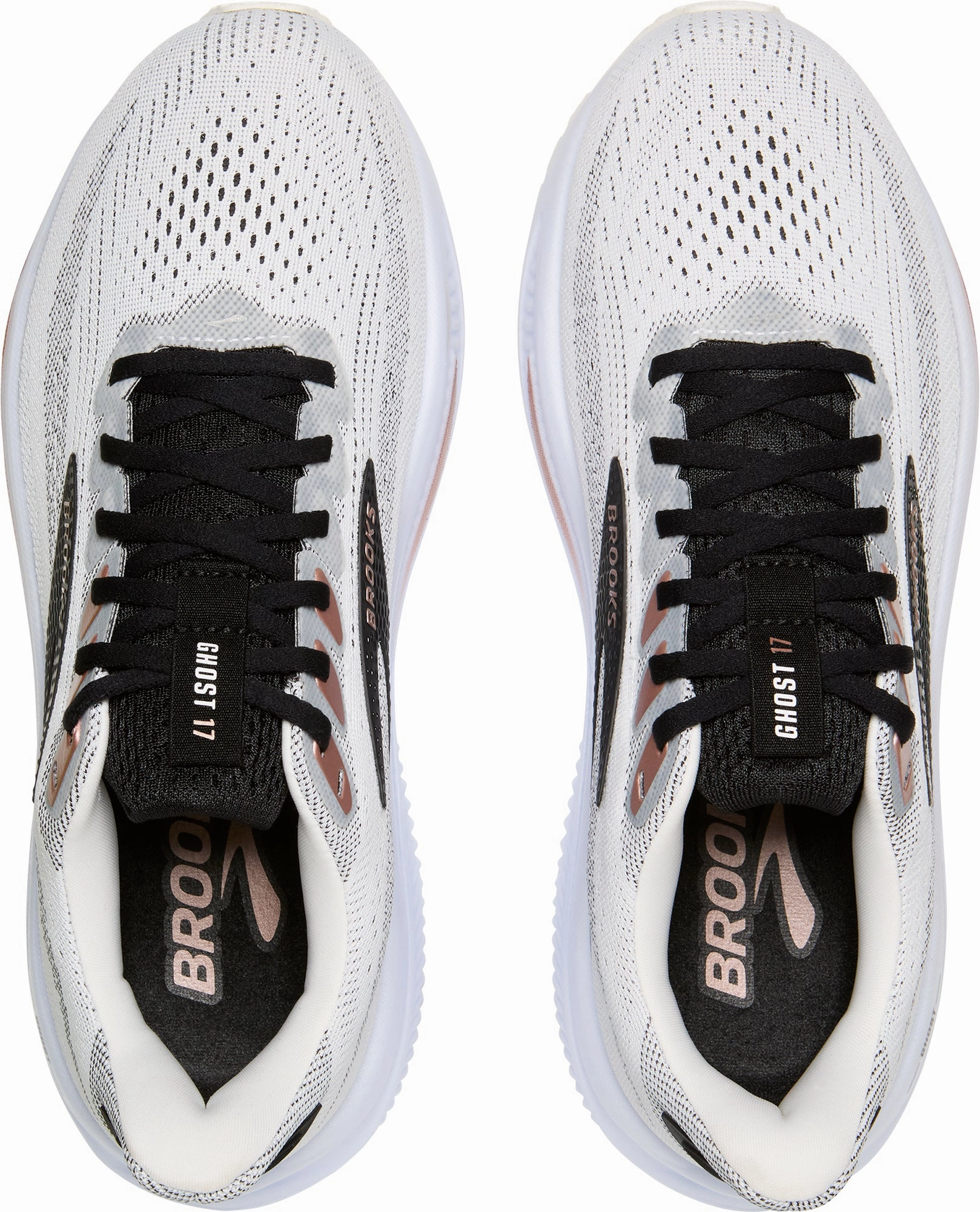 Brooks Ghost 17 Womens Running Shoes - White narrow - fitting