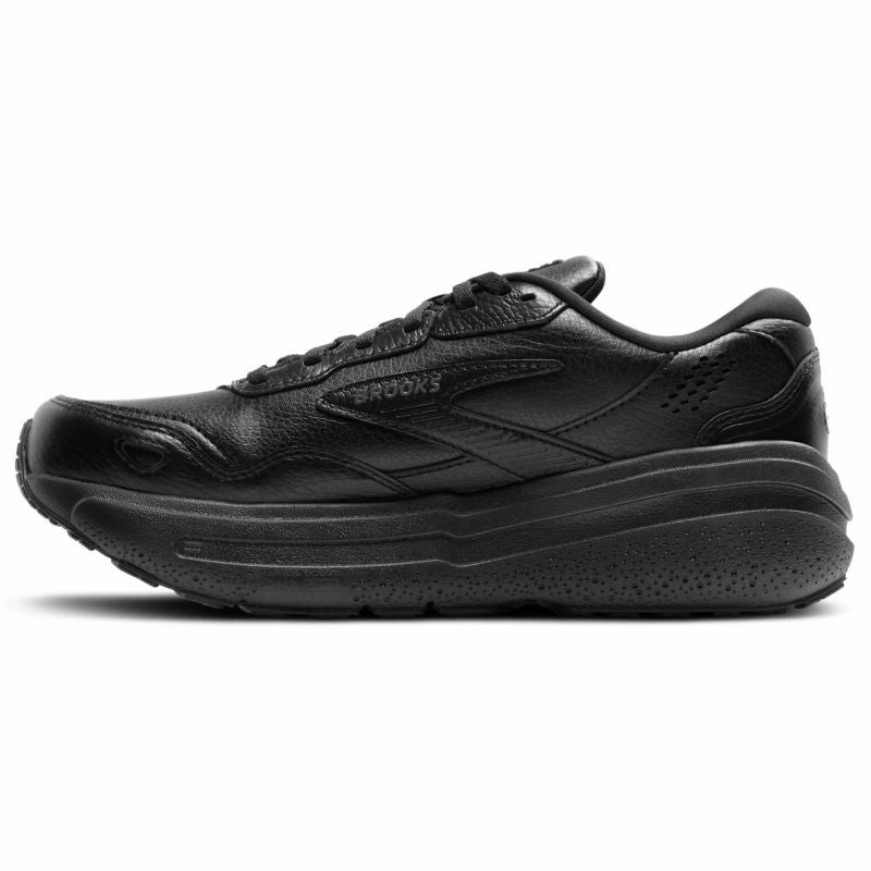 Brooks Ghost Max 2 LEATHER D WIDE Womens Walking Shoes Frictionless Collar Padding