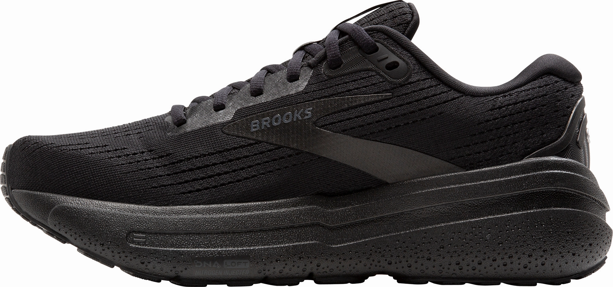 Brooks Ghost Max 2 WIDE FIT (2E) Womens Running Shoes - Black soccer - compatible running shoes