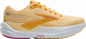 Brooks Ghost Max 3 Womens Running Shoes - Orange Support Panel running on dirt roads