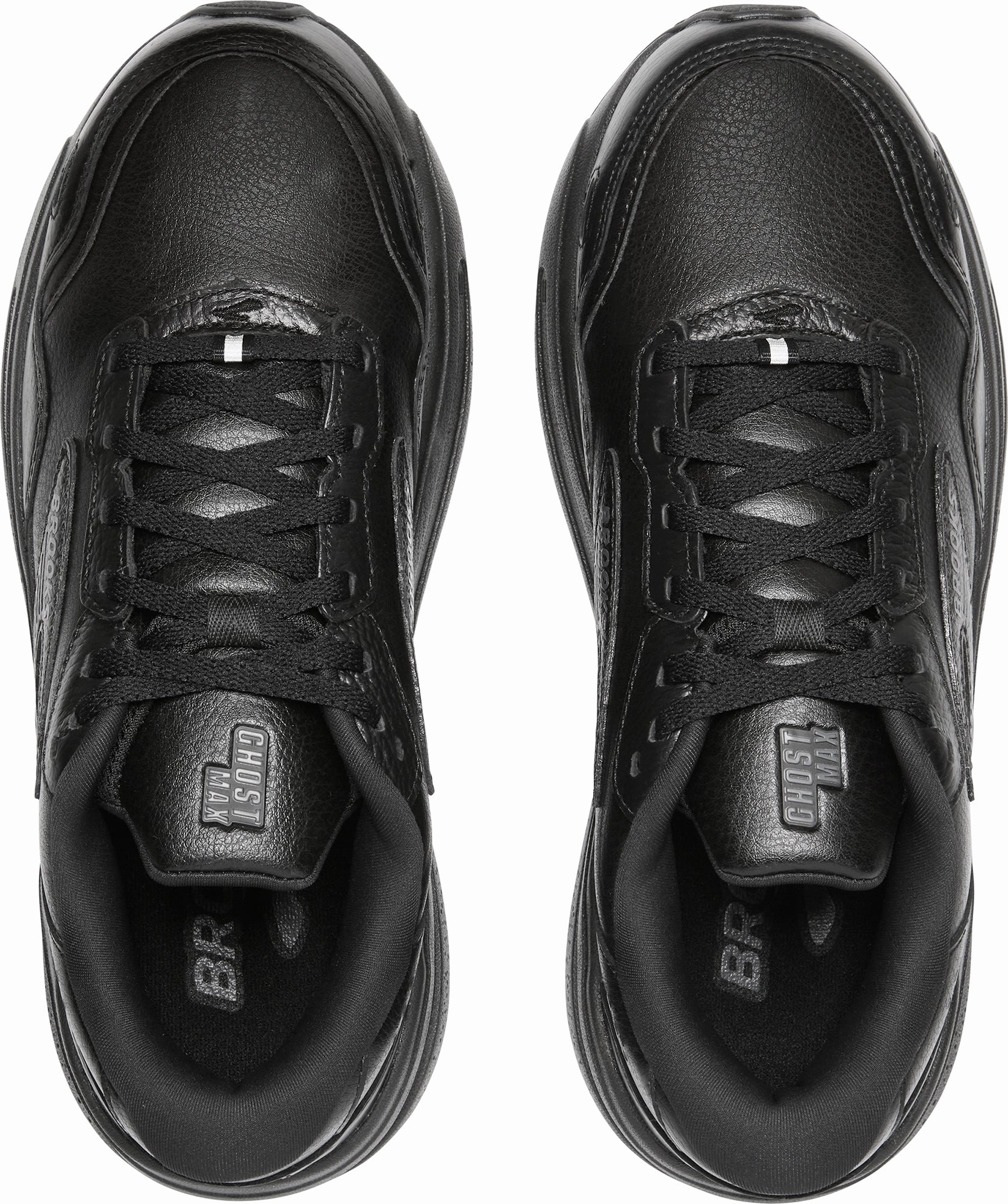 for cold weather padded insole Brooks Ghost Max L Mens Walking Shoes - Black