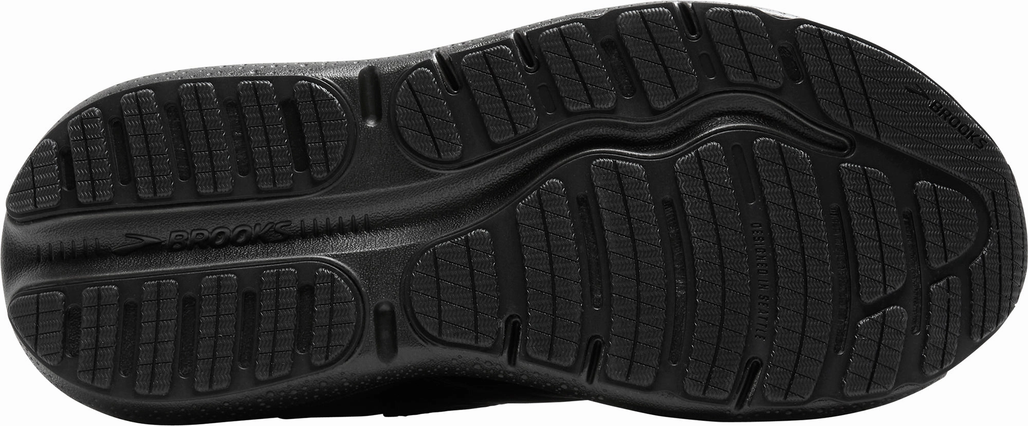 Brooks Ghost Max L Womens Walking Shoes - Black cloudy material