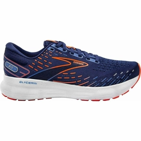 Brooks Glycerin 20 Mens Running Shoes - Blue Traction Enhancement Quick Dry Materials