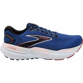 running for socializing easy - to - put - on shoes Brooks Glycerin 21 WIDE FIT Womens Running Shoes - Blue