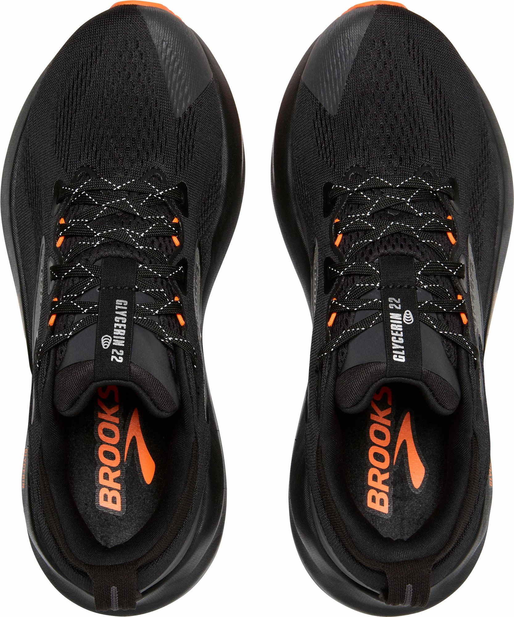 running with a heart rate monitor reflective - details - Brooks Glycerin 22 Mens Running Shoes - Black