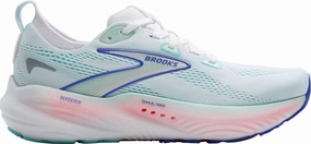 Brooks Glycerin 22 WIDE FIT Womens Running Shoes - White Dynamic Traction Sole