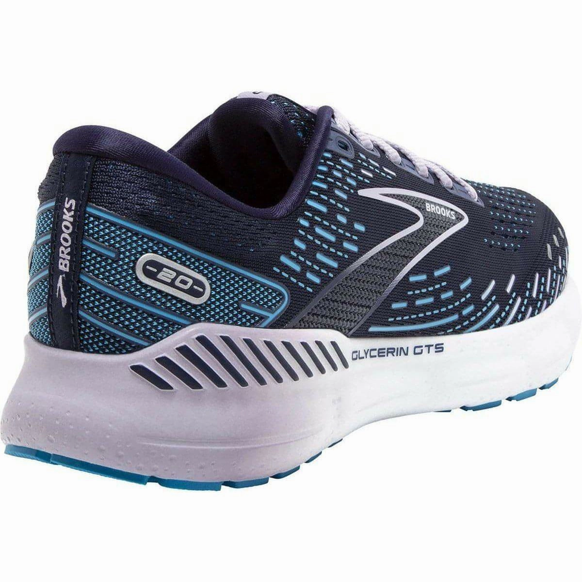Brooks Glycerin GTS 20 Womens Running Shoes - Blue Body Balance Non Restrictive
