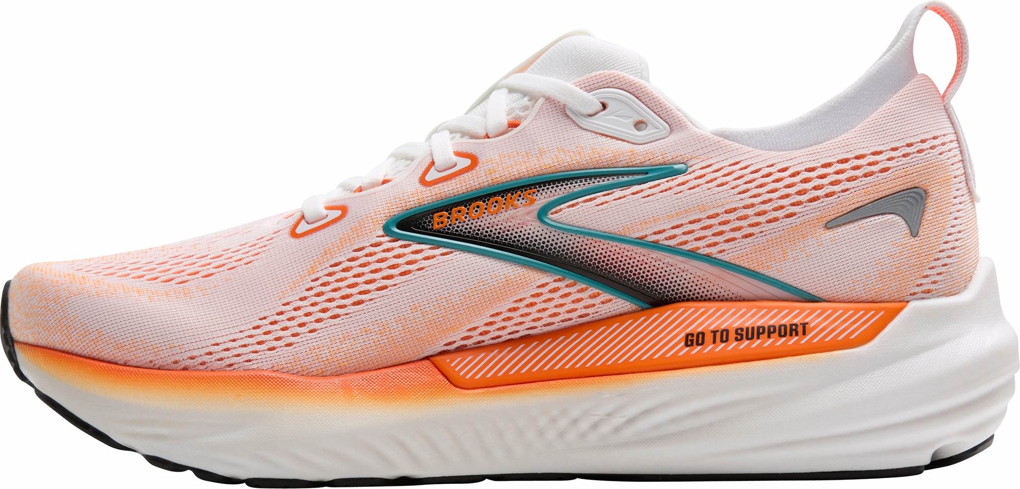 Brooks Glycerin GTS 22 Mens Running Shoes - Orange Quick   Drying Material Anti Slip Tread Pattern