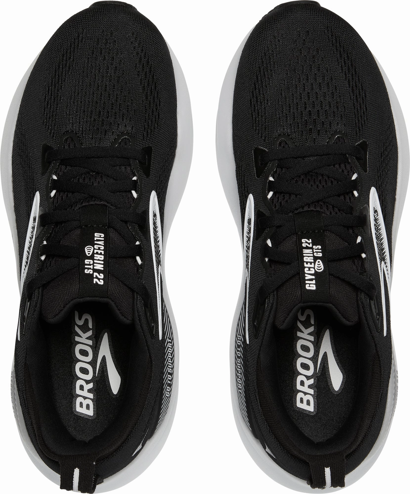 Brooks Glycerin GTS 22 Womens Running Shoes - Black desert - climate shoes smooth - surface running shoes