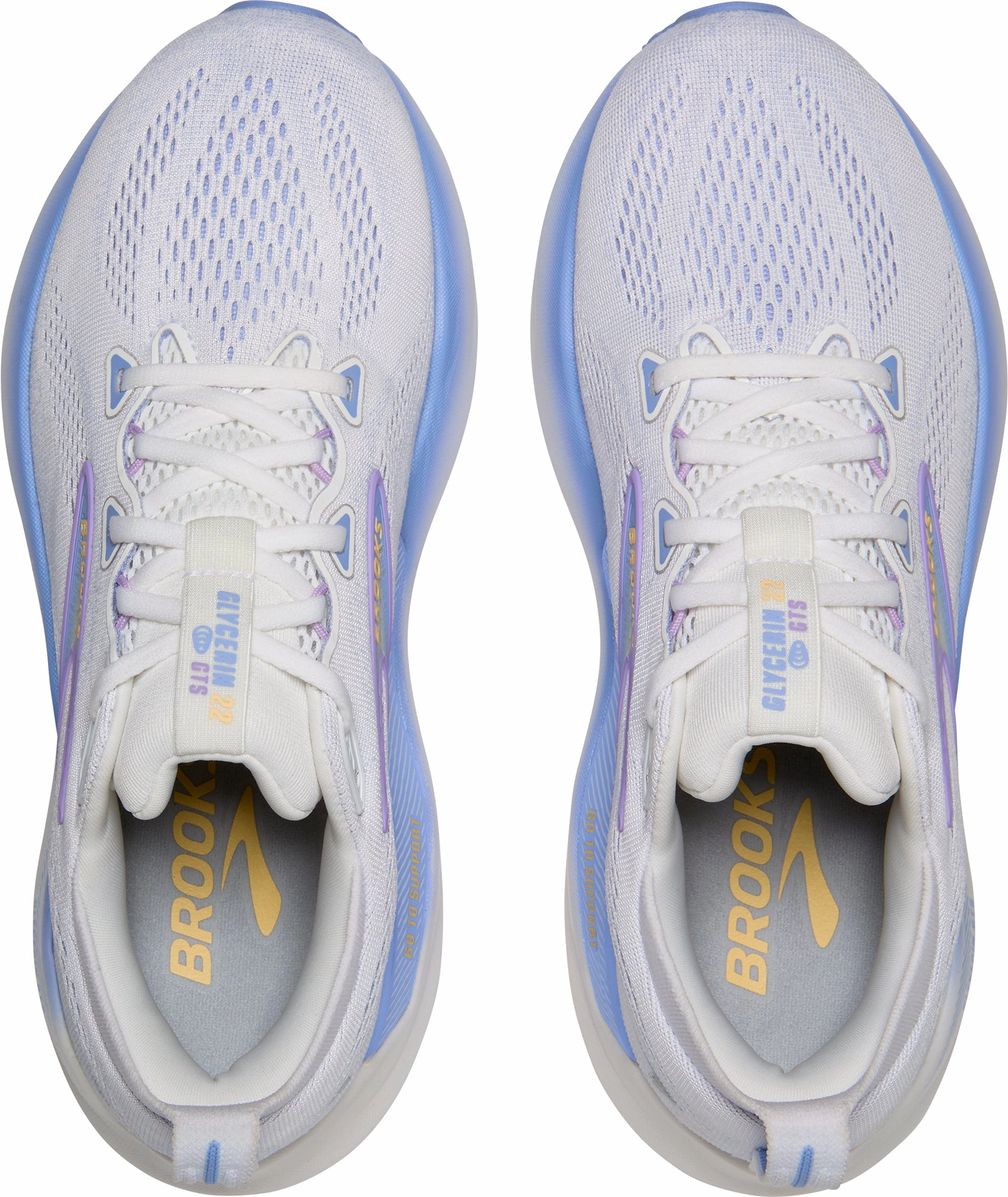Brooks Glycerin GTS 22 Womens Running Shoes - White youth appeal