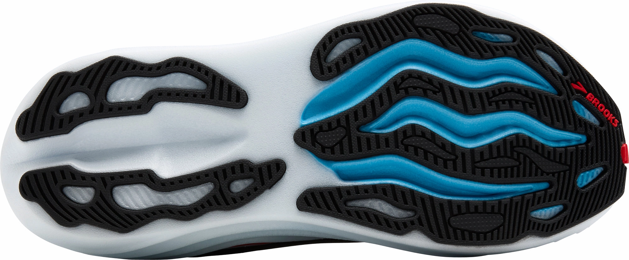 Brooks Glycerin Max Mens Running Shoes - Black Multi Directional Grooves Runners with Flat Feet