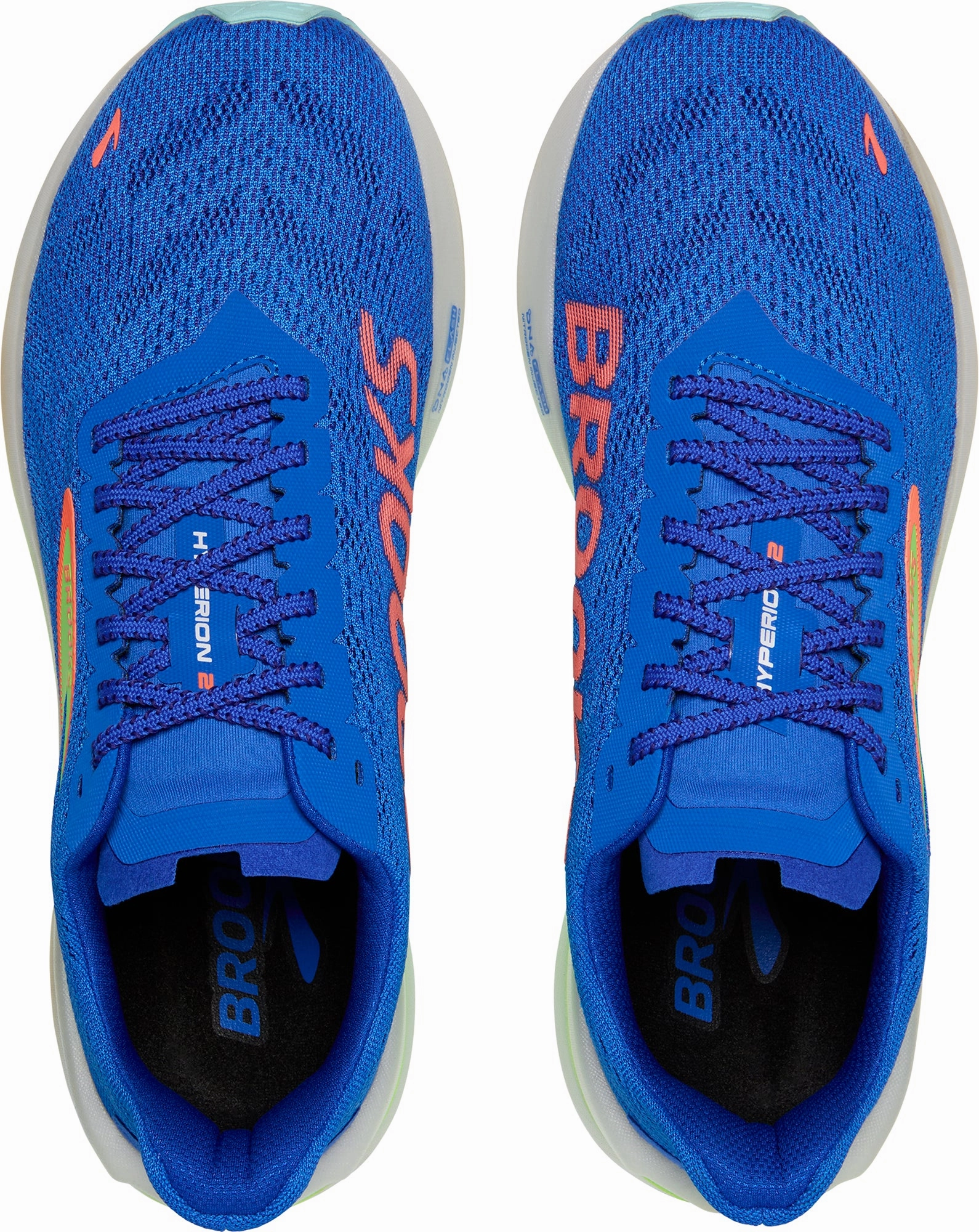 Hyper Compression Zones Asymmetric Heel Cup Brooks Hyperion 2 Mens Running Shoes - Blue