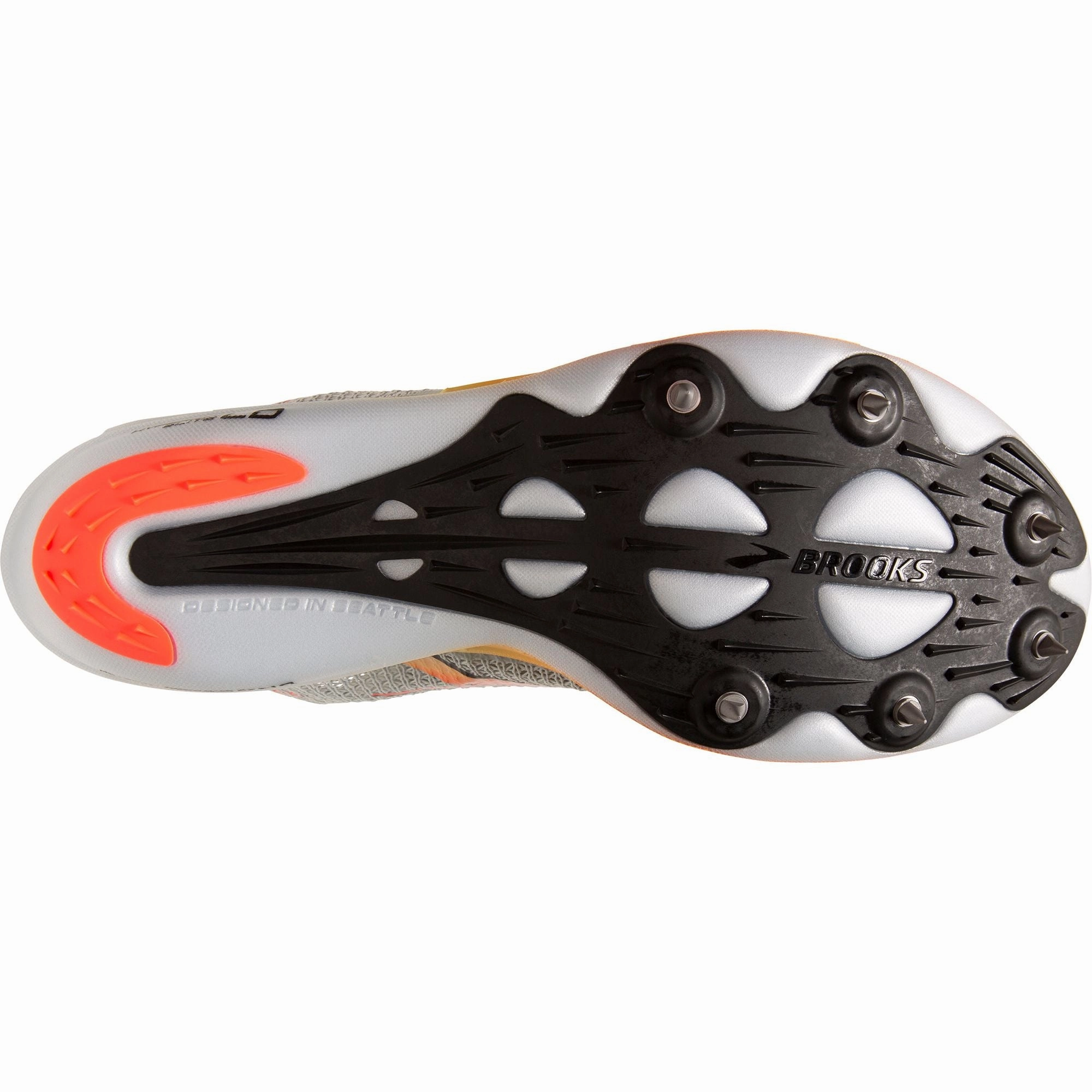 Brooks Hyperion Elite LD Running Spikes - Grey Performance Grip