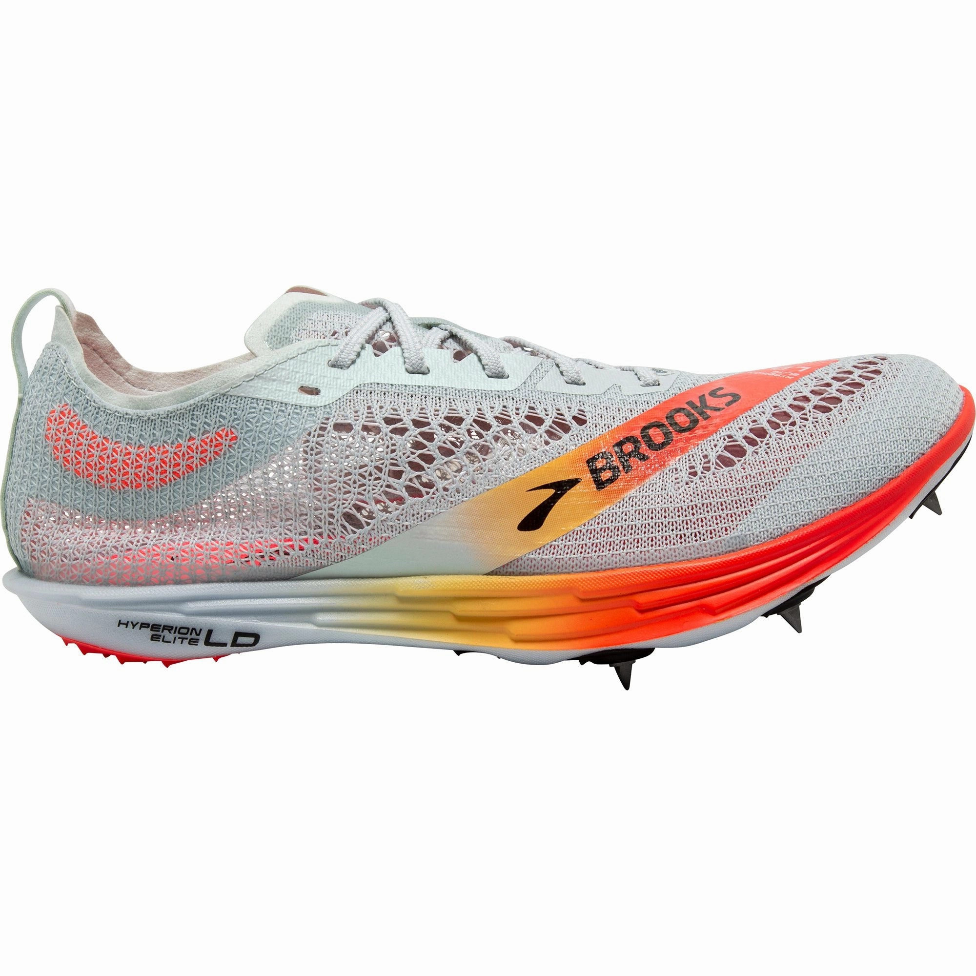 Winning Mindset Cushion Base Brooks Hyperion Elite LD Running Spikes - Grey