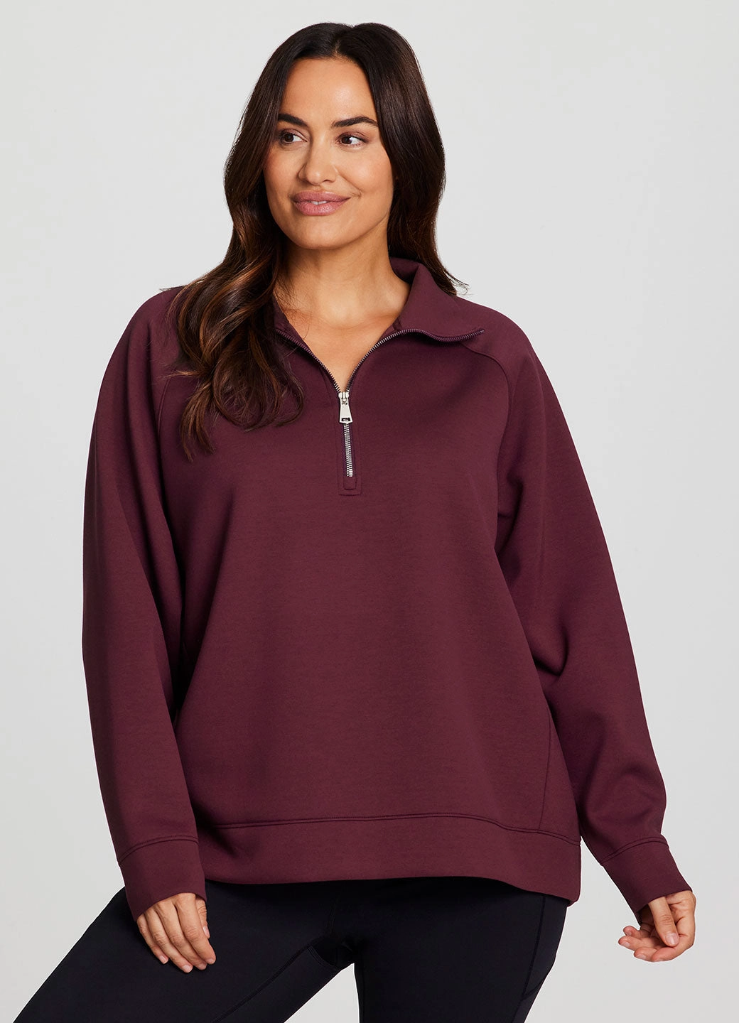 Sunny Day Plus LuxeSoft Oversized Half Zip Pullover