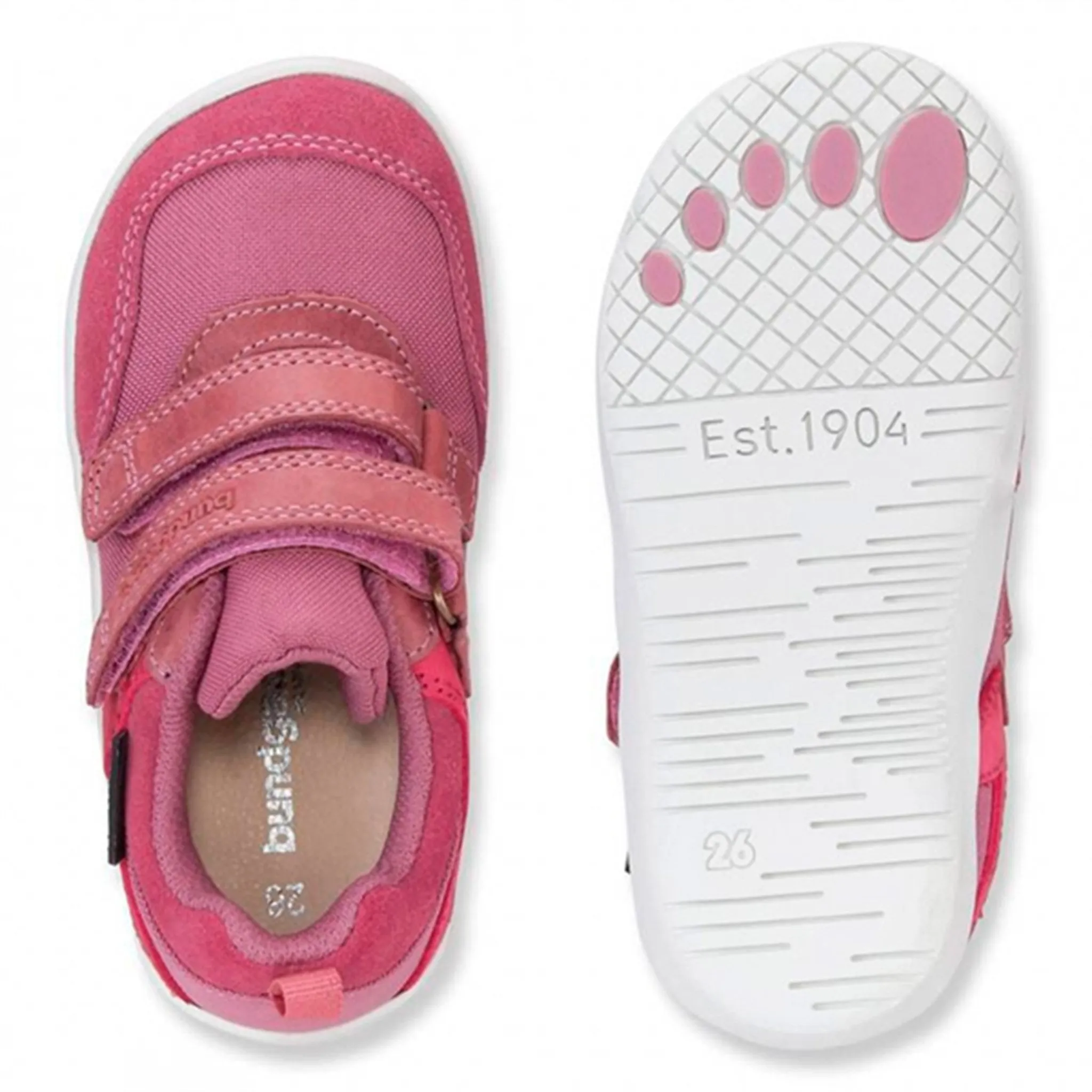 Shock Absorbing TPU Dynamic Arch Bundgaard Bennie Strap TEX Sneakers Dark Rose WS