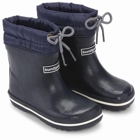 Eco Material Functional Minimalist Bundgaard Cirro Low Warm Rubber Boots Navy