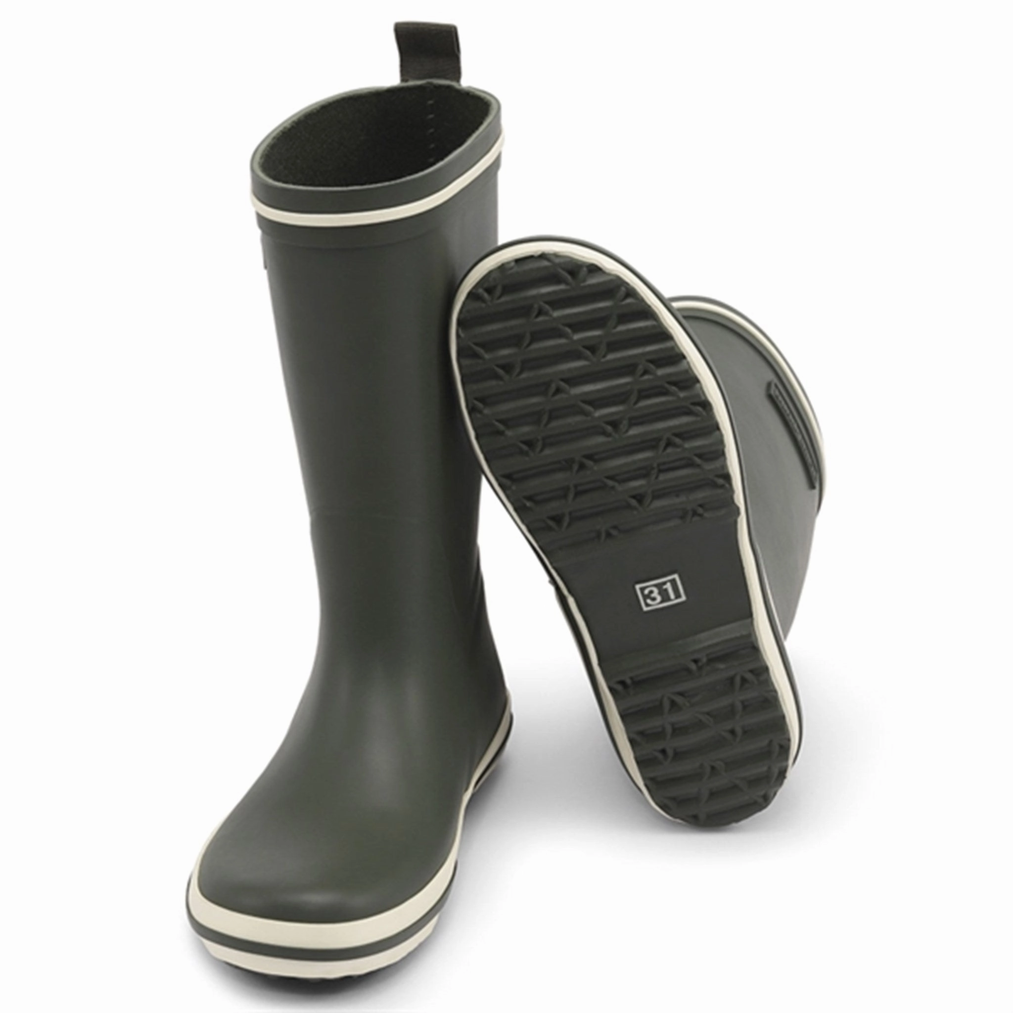 Comfortable interior Bundgaard Cloudy High Rubber Boot Army
