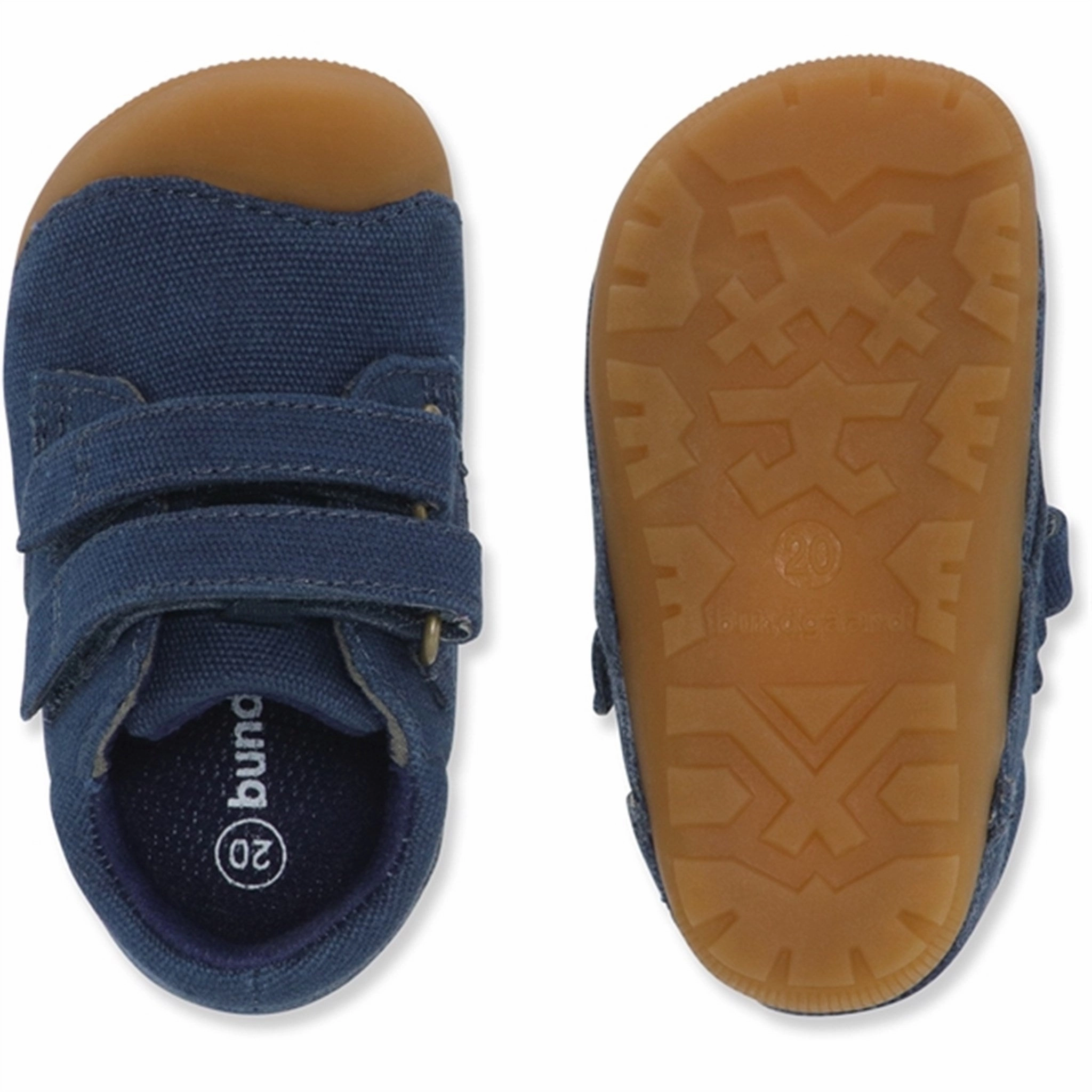 Bundgaard Prewalker Petit Strap Canvas Navy Canvas Steady Grip