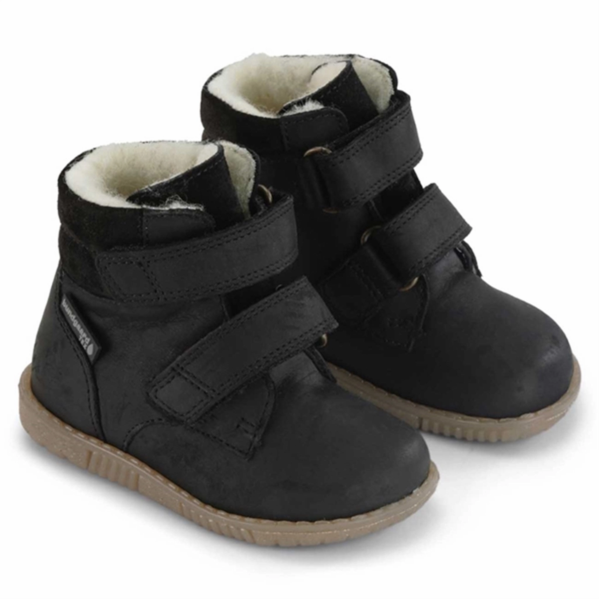 Fashionable Utility Bundgaard Rabbit Boots Velcro Black ON