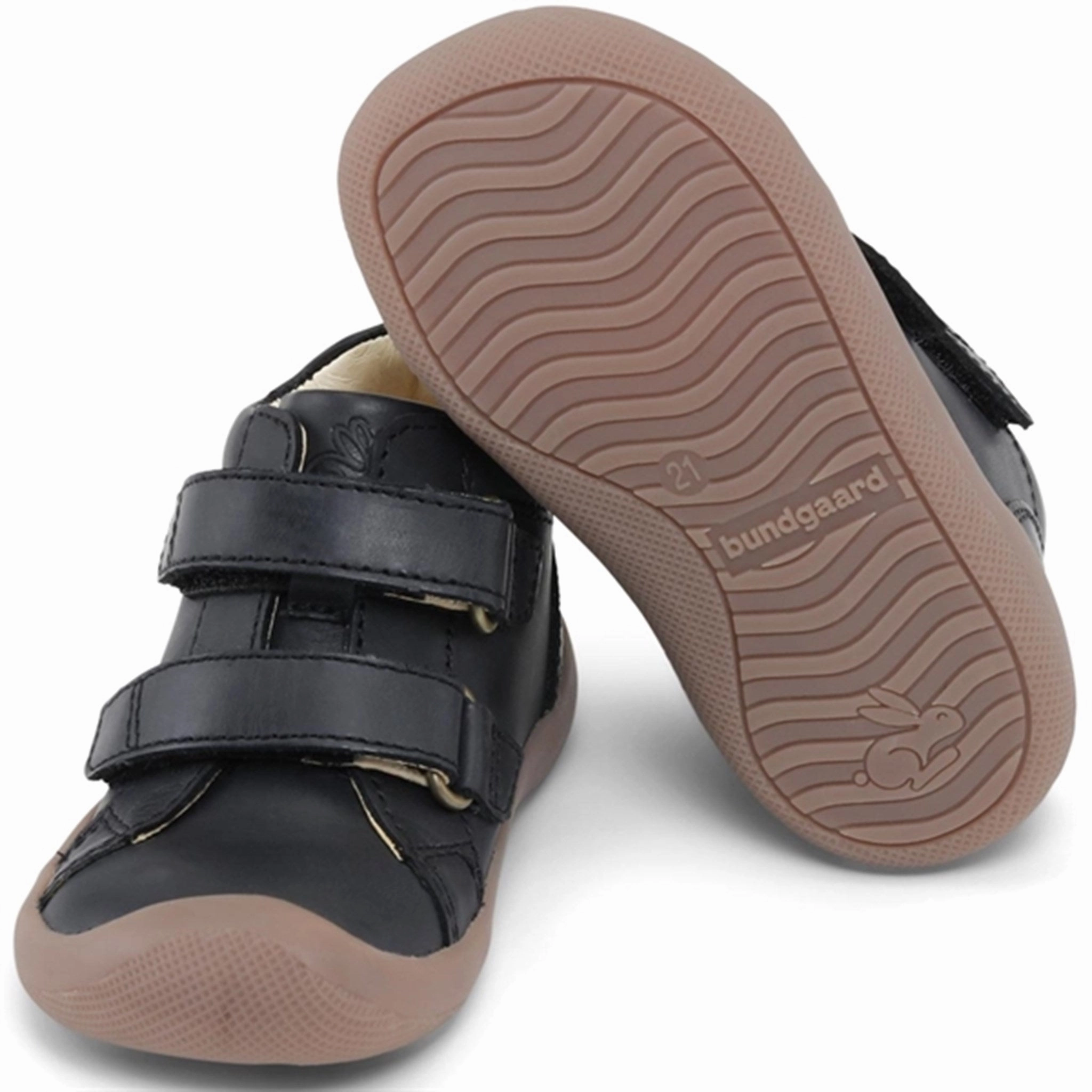 Bundgaard The Walk Velcro Black Shoe Slip Resistant Outdoor Trek