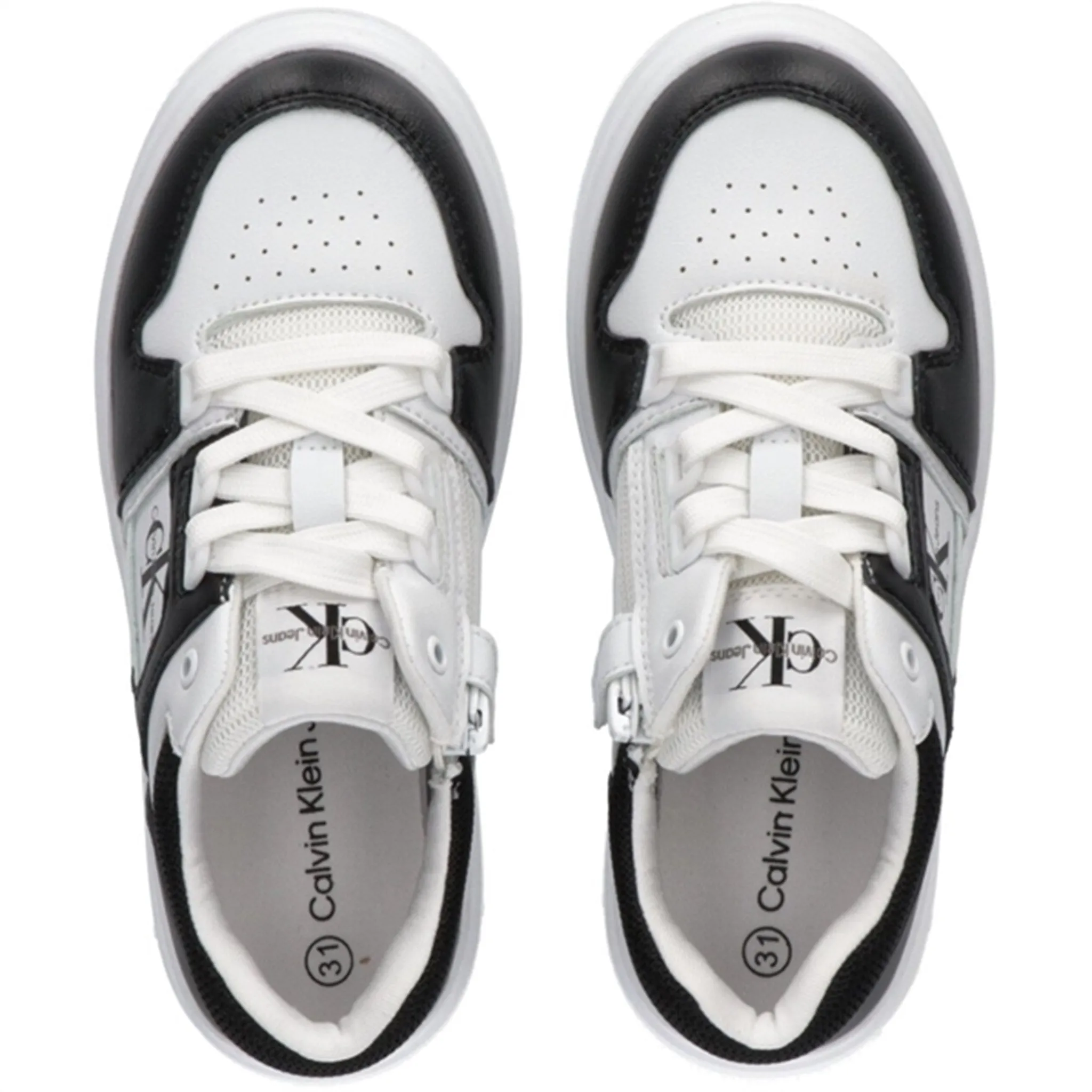 Calvin Klein Low Cut Lace-up Sneaker Black/White Everyday Shoes