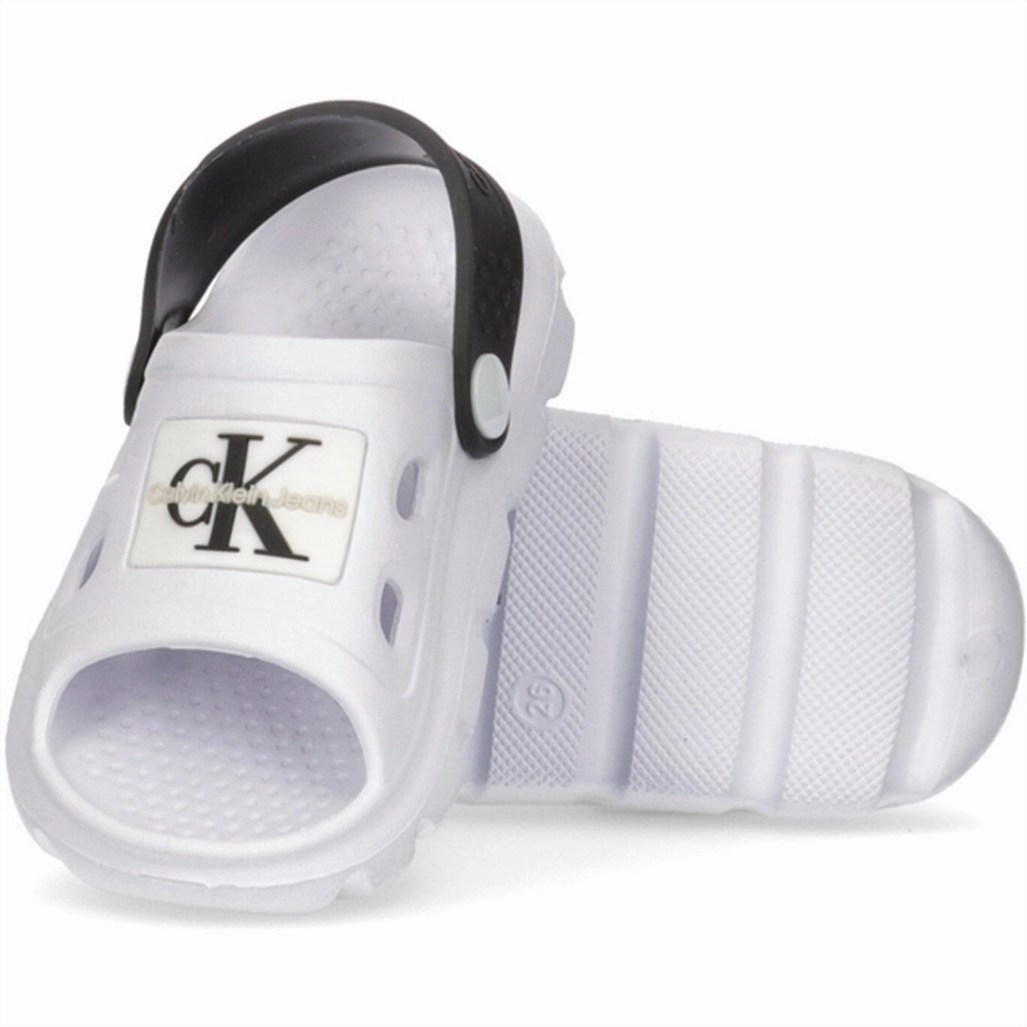 Elastic Straps Calvin Klein Comfy Sandal White/Black
