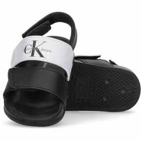 Stylish Outdoor Sandals Calvin Klein Velcro Sandal Black/White