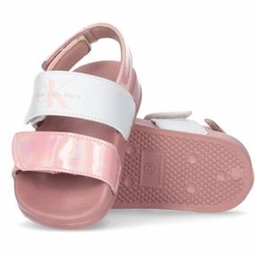Calvin Klein Velcro Sandal Pink/White Tropical Glow Easy Wear