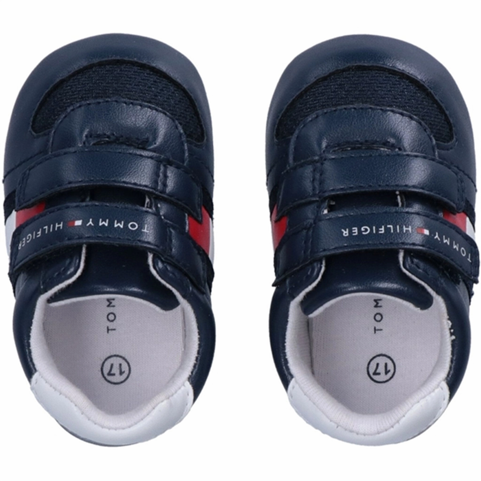 Soft Layers Weekday Style Tommy Hilfiger Flag Velcro Shoes Blue/White