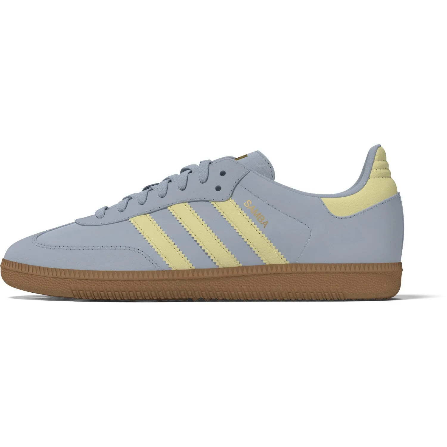 Action Ready No Tie Closure adidas Originals Wonder Blue/Powder Yellow/Gum 3 Samba Og J Sneakers