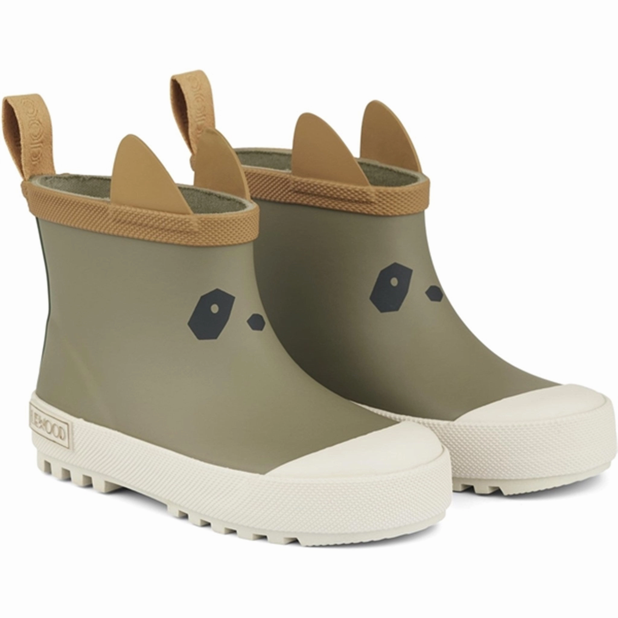 Liewood Tekla Rain Boots Panda/Khaki Mix Stable Support Rough Terrain Office Smart