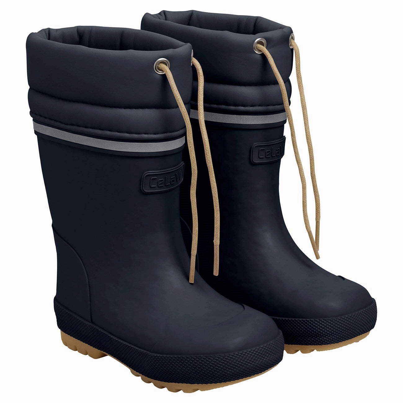 Closed Toe Design CeLaVi Dark Navy Thermal Boots w. Lining