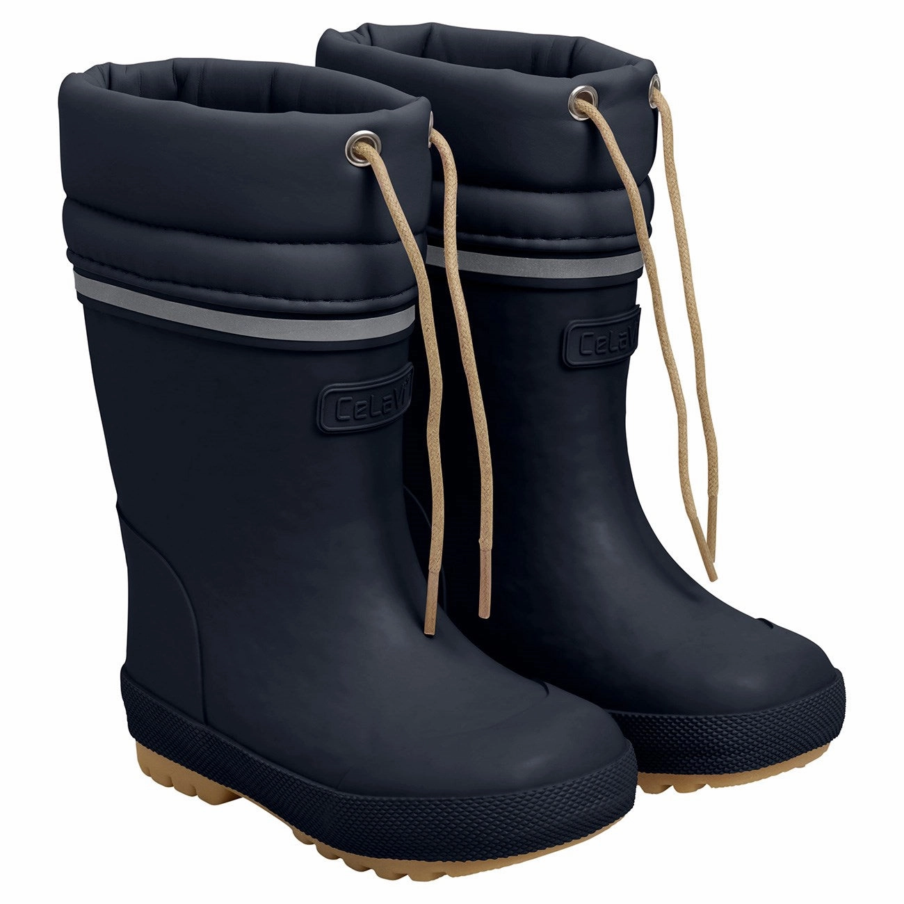 Durable Tread Pattern CeLaVi Dark Navy Thermal Boots w. Lining